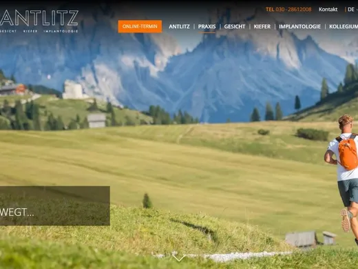 Website für ANTLITZ — weitere Ansicht