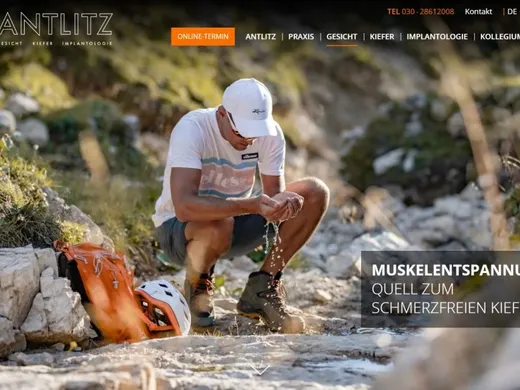 Website für ANTLITZ — weitere Ansicht
