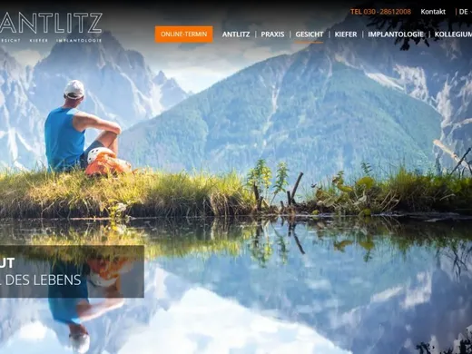 Website für ANTLITZ — weitere Ansicht