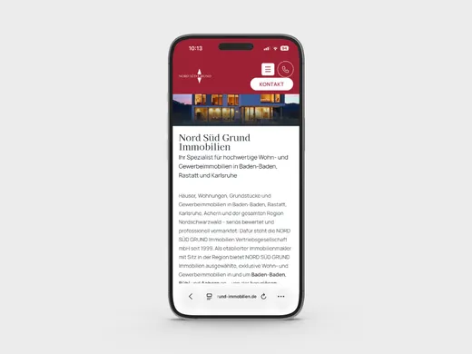 Die mobile Ansicht — von Anfang an Mobile First geplant