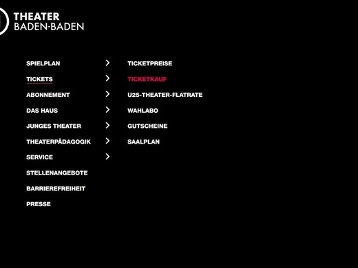Digitaler Auftritt für das Theater Baden-Baden — weitere Ansicht