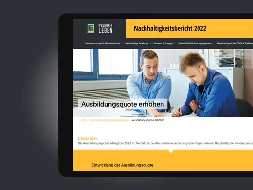 Edeka Digitaler Nachhaltigkeitsbericht — weitere Ansicht