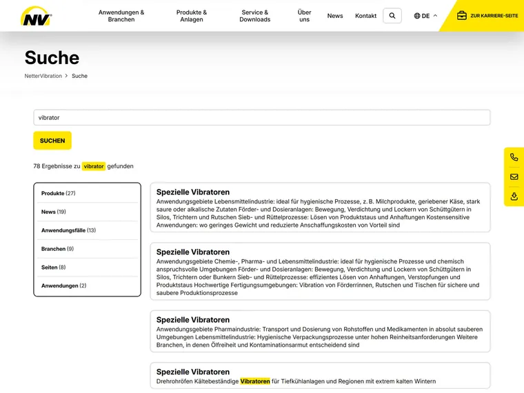 Erweiterte Suche auf Apache SOLR