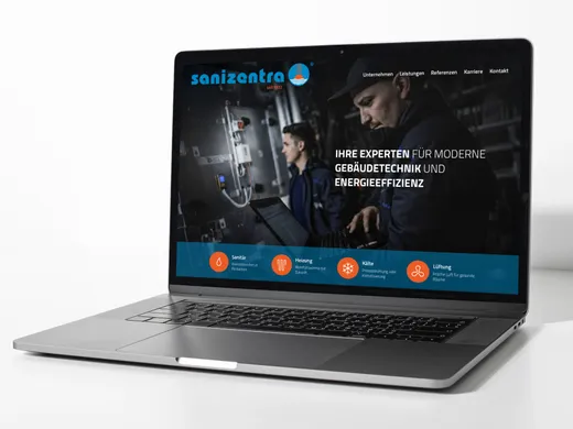 Website-Relaunch für sanizentra — weitere Ansicht