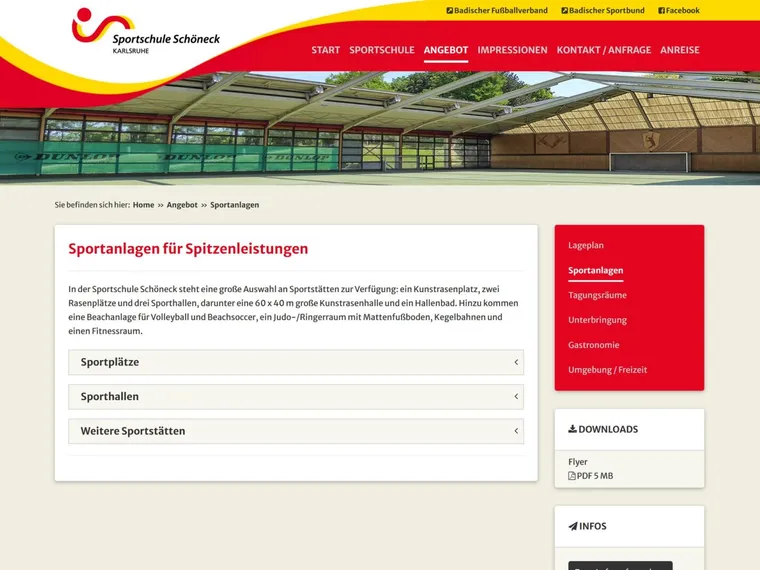Sportanlagen der Sportschule Schöneck