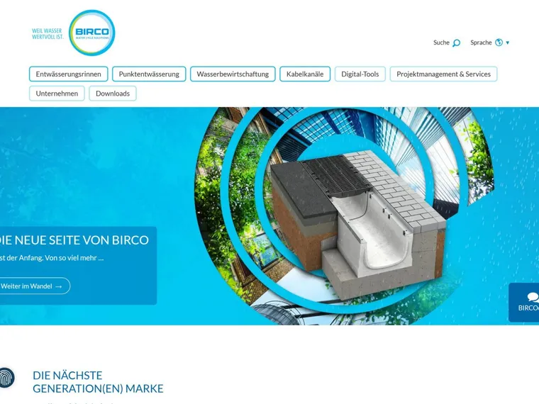 Die Startseite von birco.de