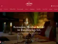 Die Startseite des Restaurants