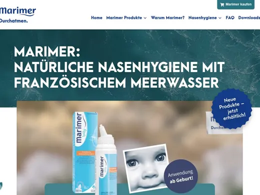 Die Startseite von marimer.de