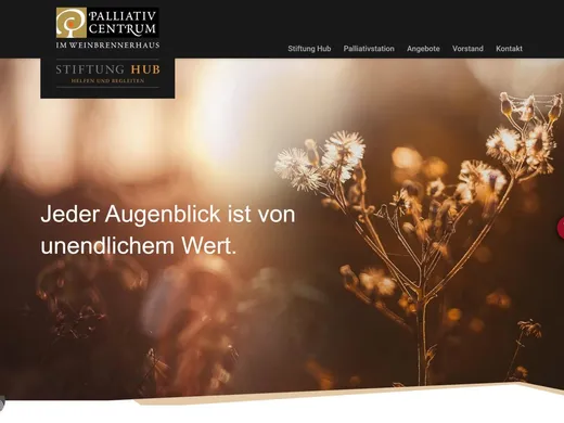 Die Startseite des Palliativ-Centrums