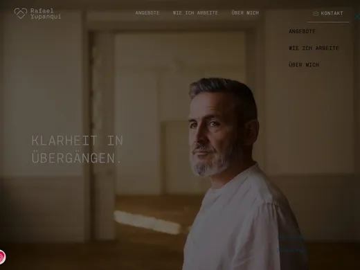 Die Startseite des Auftritts