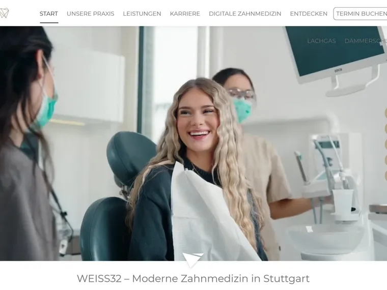 Die Startseite von weiss32.de