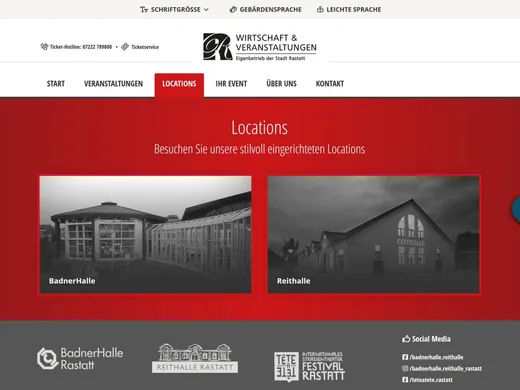 Die Spielstätten BadnerHalle und Reithalle